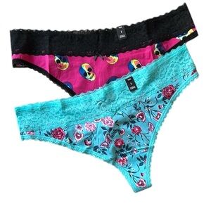 NEW torrid thong panties skull and flowers